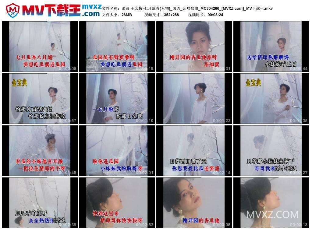 张波 王宏梅-七月瓜香(人物)_国语_合唱歌曲_MC304266